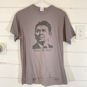 President Reagan “What He Said” dark grey medium T-shirt